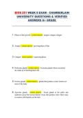 Biology 251 &lpar;BIOS 251&rpar;&comma; Chamberlain University&comma; Week 8 Exam &ndash; Verified Questions and Correct Answers Study Guide