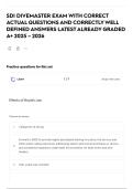 SDI DIVEMASTER EXAM WITH CORRECT ACTUAL QUESTIONS AND CORRECTLY WELL DEFINED ANSWERS LATEST ALREADY GRADED A&plus; 2025 &ndash; 2026