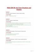 PAEA EOR IM miss  Exam Questions and&NewLine;Answers