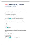 Basic Life Support &lpar;BLS&rpar;&comma; Certification Exam &ndash; Verified Questions and Correct Answers Study Guide