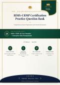 RIMS-CRMP Certification Exam 2026&sol;2027 Practice Question Bank with Verified Answers&NewLine;&NewLine;