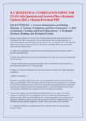 ICC RESIDENTIAL COMBINATION INSPECTOR &NewLine;EXAM with Questions and Answers&sol;Plus a Rationale &NewLine;Updated 2026 A&plus;&sol;Instant Download PDF 