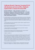 California Branch 2 Operator Licensing EXAM &NewLine;with Questions and Answers&sol;Plus a Rationale &NewLine;Updated 2026 A&plus;&sol;Instant Download PDF 