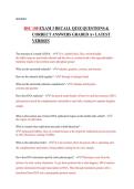 BSC 108 Exam 3 &ndash; Biology &lpar;Latest Version&rpar; &ndash; Recall Quiz Questions and Correct Answers Study Guide