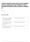 CPACE CONTENT STUDY EXAM WITH CORRECT ACTUAL QUESTIONS AND CORRECTLY WELL DEFINED ANSWERS LATEST ALREADY GRADED A&plus;