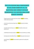 TNCC 9TH EDITION FINAL EXAM NEWEST ACTUAL EXAM COMPLETE ALL 110 QUESTIONS AND CORRECT DETAILED ANSWERSTNCC 9TH EDITION FINAL EXAM NEWEST UPDATE&excl;&excl;&excl;