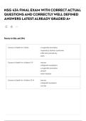 NSG 434 FINAL EXAM WITH CORRECT ACTUAL QUESTIONS AND CORRECTLY WELL DEFINED ANSWERS LATEST ALREADY GRADED A&plus;