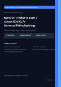 NURS 611 Advanced Pathophysiology Exam 3 Actual 2026&sol;2027 &ndash; 100&percnt; Verified &vert; Detailed Rationales &ndash; Pass Guaranteed &ndash; A&plus; Graded