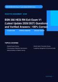 BSN 366 HESI RN Exit Exam V1 Actual 2026&sol;2027 &ndash; Complete Exam-Style Questions &vert; 100&percnt; Verified &ndash; Pass Guaranteed &ndash; A&plus; Graded 