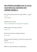 FIRE APPARATUS ENGINEER EXAM 75 ACTUAL&NewLine;EXAM PAPER 2026 QUESTIONS WITH&NewLine;ANSWERS GRADED A&plus;