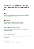 FIRE OFFICER III 70 EXAM SCRIPT 2026 TEST&NewLine;PAPER QUESTIONS AND SOLUTIONS GRADED&NewLine;A&plus;