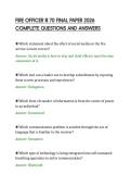 FIRE OFFICER III 70 FINAL PAPER 2026&NewLine;COMPLETE QUESTIONS AND ANSWERS