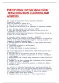 PMHNP ANCC REVIEW QUESTIONS&NewLine; EXAM &lpar;2026&sol;2027&rpar; QUESTIONS AND ANSWERS&NewLine;