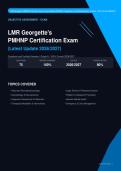 LMR Georgette's PMHNP Certification Exam Actual 2026&sol;2027 &ndash; Complete Exam-Style Questions &vert; 100&percnt; Verified &ndash; Pass Guaranteed &ndash; A&plus; Graded
