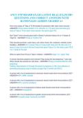 ANCC FNP BOARD EXAM LATEST REAL EXAM 100&plus; &NewLine;QUESTIONS AND CORRECT ANSWERS WITH&NewLine;RATIONALES ALREDY GRADED A&plus;