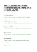 FIRST COURSE IN ABSTRACT ALGEBRA&NewLine;COMPREHENSIVE SOLVED QUESTIONS AND&NewLine;COMPLETE ANSWERS