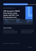 LMR Georgette's PMHNP Exam Review Actual 2026&sol;2027 &ndash; Complete Exam-Style Questions &vert; 100&percnt; Verified &ndash; Pass Guaranteed &ndash; A&plus; Graded