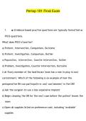 Periop 101&colon; Evidence-Based Practice Final Exam Study Guide &vert; Comprehensive Practice Questions & Detailed Answer Explanations