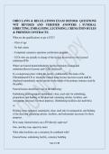 OHIO LAWS & REGULATIONS EXAM 2025&sol;2026 QUESTIONS &NewLine;WIT REVISED AND VERIFIED ANSWERS &vert; FUNERAL &NewLine;DIRECTING&comma; EMBALMING&comma; LICENSING&comma; CREMATION RULES &NewLine;& PRENEED CONTRACTS