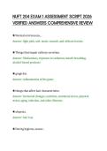 NUFT 204 EXAM 1 ASSESSMENT SCRIPT 2026&NewLine;VERIFIED ANSWERS COMPREHENSIVE REVIEW