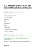 NUFT 204 EXAM 1 CERTIFICATION TEST PAPER&NewLine;2026 COMPLETE SOLUTIONS GRADED A PLUS