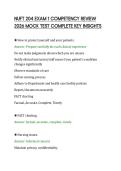 NUFT 204 EXAM 1 COMPETENCY REVIEW&NewLine;2026 MOCK TEST COMPLETE KEY INSIGHTS