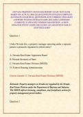 NEVADA PROPERTY MANAGER PERMIT EXAM TEST BANK BASED ON ACTUAL 2026 EXAM CONTENT OUTLINE COMPLETE ACCURATE EXAM REAL QUESTIONS AND CORRECT DETAILED ANSWERS WITH RATIONALES &lpar;100&percnt; RELIABLE ANSWERS&rpar; CURRENTLY UPDATED VERSION 2026 EDITION &vert;A NEW UPDATED STUDY 