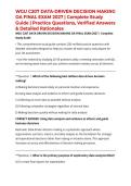 WGU C207 DATA-DRIVEN DECISION MAKING OA FINAL EXAM 2027 &vert; Complete Study Guide &vert; Practice Questions&comma; Verified Answers & Detailed Rationales