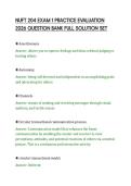 NUFT 204 EXAM 1 PRACTICE EVALUATION&NewLine;2026 QUESTION BANK FULL SOLUTION SET