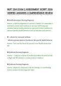 NUFT 204 EXAM 2 ASSESSMENT SCRIPT 2026&NewLine;VERIFIED ANSWERS COMPREHENSIVE REVIEW
