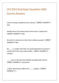 CM 2501 Final Exam Questions With Correct Answers&period;