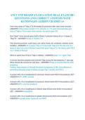 ANCC FNP BOARD EXAM LATEST REAL EXAM 100&plus; &NewLine;QUESTIONS AND CORRECT ANSWERS WITH&NewLine;RATIONALES ALREDY GRADED A&plus;