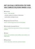 NUFT 204 EXAM 2 CERTIFICATION TEST PAPER&NewLine;2026 COMPLETE SOLUTIONS GRADED A PLUS