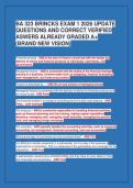 BA 323 BRINCKS EXAM 1 2026 UPDATE&NewLine;QUESTIONS AND CORRECT VERIFIED&NewLine;ASWERS ALREADY GRADED A&plus;&NewLine;&lpar;BRAND NEW VISION&rpar;