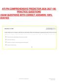 ATI PN COMPREHENSIVE PREDICTOR 2026 2027 180 PRACTICE QUESTIONS&NewLine; EXAM QUESTIONS WITH CORRECT ANSWERS 100&percnt; VERIFIED&period;&NewLine;