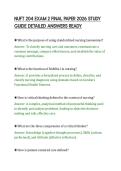 NUFT 204 EXAM 2 FINAL PAPER 2026 STUDY&NewLine;GUIDE DETAILED ANSWERS READY