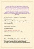 GALEN NSG 3100 EXAM &sol;APPROVED GALEN NSG 3100 FUNDAMENTALS OF NURSING EXAM TESTBANK 2026&sol;2027 PRACTICE QUESTIONS AND CURRENTLY UPDATED STUDY GUIDE COMPLETE ACCURATE EXAM REAL QUESTIONS AND CORRECT DETAILED ANSWERS WITH RATIONALES &lpar;100&percnt; CORRECT VERIFIED SOL