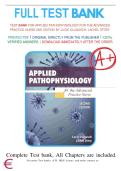 TEST BANK FOR APPLIED PATHOPHYSIOLOGY FOR THE ADVANCED &NewLine;PRACTICE NURSE 2ND EDITION BY LUCIE DLUGASCH&semi; LACHEL STORY 