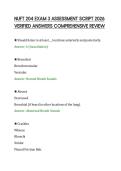 NUFT 204 EXAM 3 ASSESSMENT SCRIPT 2026&NewLine;VERIFIED ANSWERS COMPREHENSIVE REVIEW