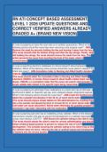 RN ATI CONCEPT BASED ASSESSMENT&NewLine;LEVEL 1 2026 UPDATE QUESTIONS AND&NewLine;CORRECT VERIFIED ANSWERS ALREADY&NewLine;GRADED A&plus; &lpar;BRAND NEW VISION&rpar;
