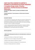 CSET MULTIPLE SUBJECTS SUBTEST II &lpar;SCIENCE & MATHEMATICS&rpar; EXAM 2026&sol;2027 &vert; Complete Study Guide &vert; Practice Questions&comma; Verified Answers & Detailed Rationales