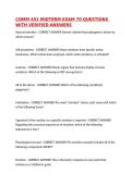 COMM 451 MIDTERM EXAM 70 QUESTIONS WITH VERIFIED ANSWERS&comma;100&percnt;CORRECT