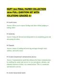 NUFT 204 FINAL PAPER COLLECTION&NewLine;2026 FULL QUESTION SET WITH&NewLine;SOLUTIONS GRADED A&plus;