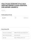 Willow IP Admin RX305&sol;405 ACTUAL EXAM &lpar;2026&rpar; 100&percnt;VERIFIED &vert;complete QUESTIONS AND ANSWERS &vert; GRADED A&plus;&period;