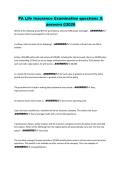 PA Life&comma; Accident&comma; & Health Insurance Exam Questions with&NewLine;accurate answers 2026&excl;&excl;&excl;