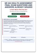 NR 302 Health Assessment Final Exam &vert; 250 Questions & Answers with Rationales &vert; Graded A&plus; &vert; Updated for 2026