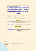 WGU D236 Objective Assessment Pathophysiology Exam &ndash; Verified Questions and Answers for an A&plus; Grade&NewLine;