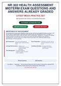NR 302 Health Assessment Midterm Exam&colon; 200 Q&A with Rationales &vert; Latest A&plus; Guide