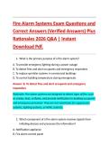 Fire Alarm Systems Exam Questions and Correct Answers &lpar;Verified Answers&rpar; with Detailed Rationales &vert; 2026 Study Guide &vert; Instant Download PDF