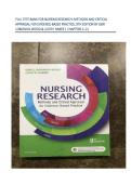 FULL TEST BANK FOR NURSING RESEARCH&colon; METHODS AND CRITICAL APPRAISAL FOR EVIDENCE-BASED PRACTICE&comma; 9TH EDITION BY GERI LOBIONDO-WOOD & JUDITH HABER &vert; CHAPTERS 1&ndash;21